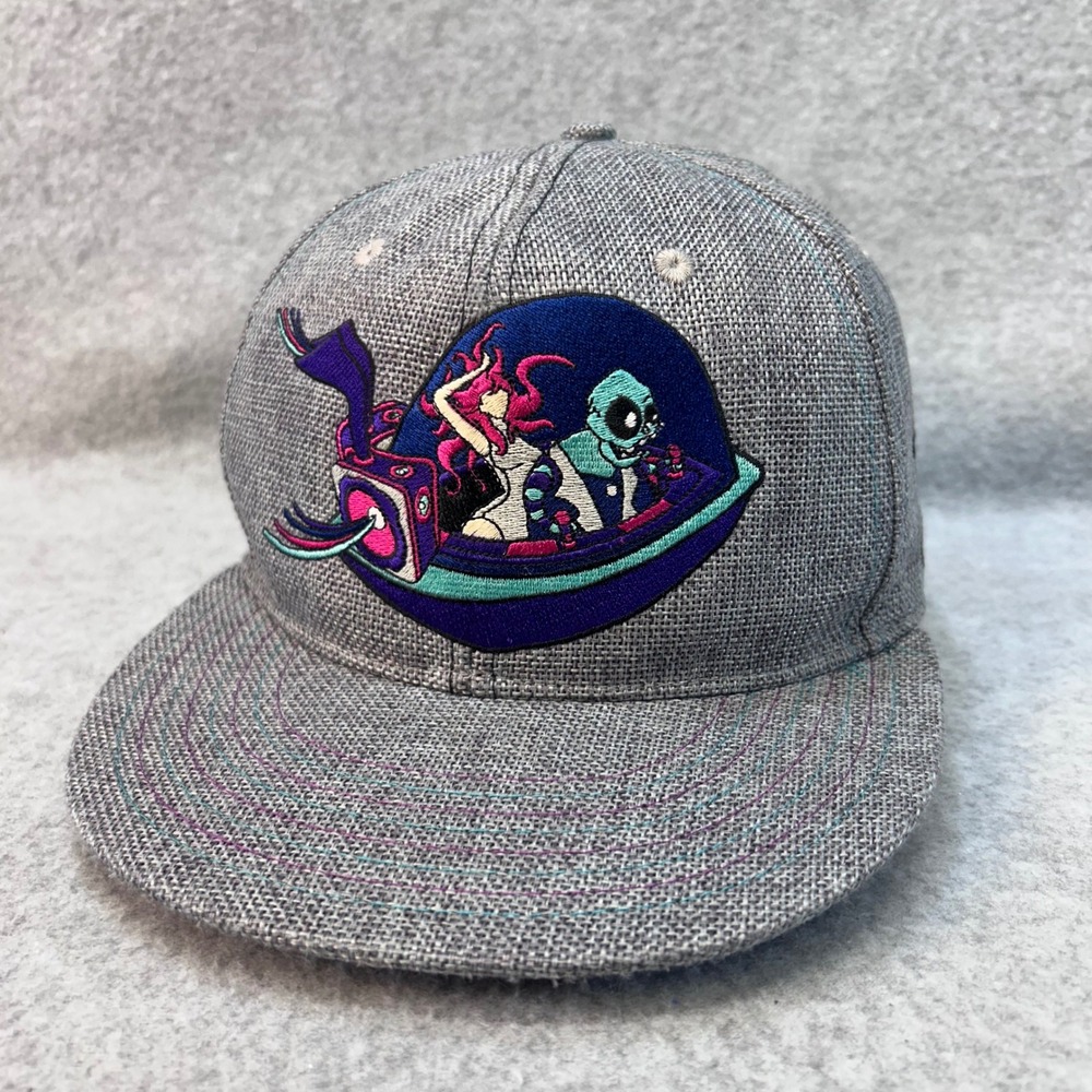 Alien Spaceship Mens Grey Grassroots California Hat Subliminal Tactix 420 S/M